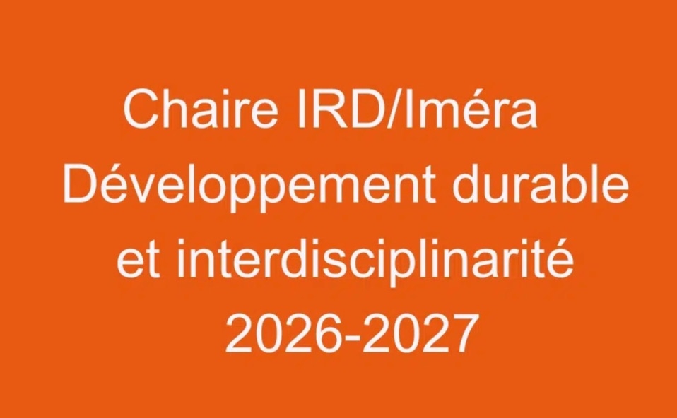 Call for applications 2026-2027 - IRD/Iméra Chair